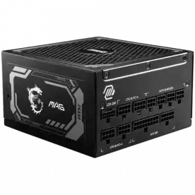 MSI MAG A1000GL PCIE5, 1000W, 80 PLUS Gold, 135mm FDB Fan, Protections: OCP/OVP/OPP/OTP/SCP/UVP, Active PFC Design, Flat Cables, Dimensions: 150mmx150mmx86mm, 7Y Warranty