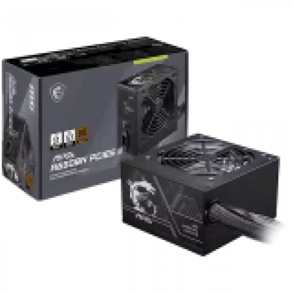 MSI MAG A650BN PCIE5 II, 650W, 80 Plus Bronze, 120mm Low Noise Fan, Protections: OVP/OCP/SCP/OPP/UVP, Dimensions: 150mmx140mmx86mm, 5Y Warranty
