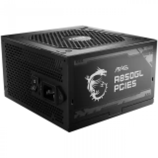 MSI MAG A850GL PCIE5, 850W, 80 Plus Gold, 120mm Fluid Dynamic Bearing Fan, Protections: OCP/OVP/OPP/OTP/SCP, Dimensions: 150mmx140mmx86mm, 7Y Warranty
