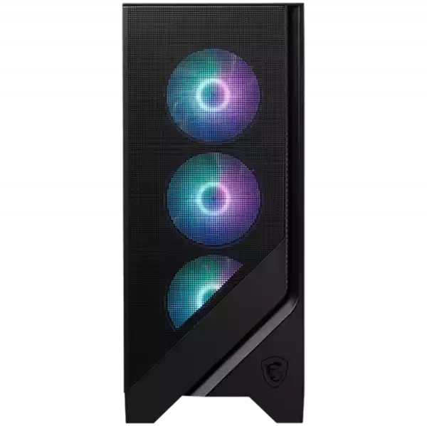 MSI MAG FORGE 320R AIRFLOW, Mid-Tower, ATX/M-ATX/ITX, 2x USB 3.2, 1x Audio/Mic, LED Button, ARGB Hub, 4x 120mm ARGB Fans, Mesh Panel, Tempered Glass, Black