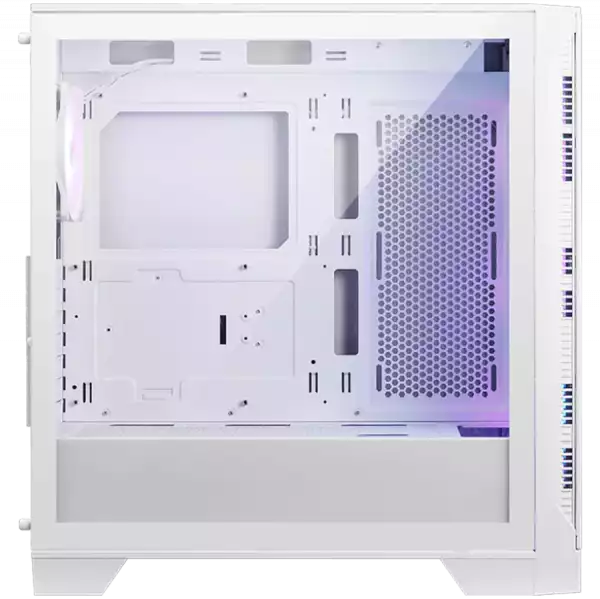 MSI MAG FORGE 320R AIRFLOW WHITE, Mid-Tower, ATX/M-ATX/ITX, 2x USB 3.2, 1x Audio/Mic, LED Button, ARGB Hub, 4x 120mm ARGB Fans, Mesh Panel, Tempered Glass, White