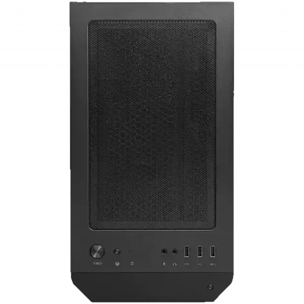 MSI MAG FORGE M100R, M-ATX Tower, M-ATX/ M-ITX, 1x USB 3.2 Gen 1 Type-A, 2x USB 2.0 Type-A, 1x Audio, 1x Mic, Power Button, 4x 120mm ARGB Fans, LED Button, ARGB Control Board, Mesh Panel, Tempered Glass