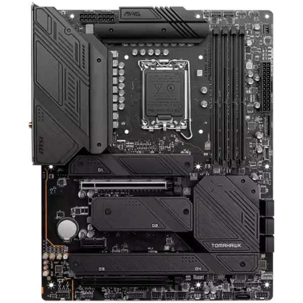 MSI MAG Z790 TOMAHAWK WIFI DDR4, ATX, Socket LGA 1700, Dual Channel DDR4 5333+(OC)MHz, 2x PCIe x16 slots, 4x M.2 slots, 1x HDMI, 1x DP, 2x USB 3.2 Gen1, 1x USB 3.2 Gen2, 4x USB 2.0, Type-C, 7.1 HD Audio, 2.5Gbps LAN MSI MAG Z790 TOMAHAWK WIFI DDR4, ATX, Socket LGA 1700, Dual Channel DDR4 5333+(OC)MHz, 2x PCIe x16 slots, 4x M.2 slots, 1x HDMI, 1x DP, 2x USB 3.2 Gen1, 1x USB 3.2 Gen2, 4x USB 2.0, Type-C, 7.1 HD Audio, 2.5Gbps LAN