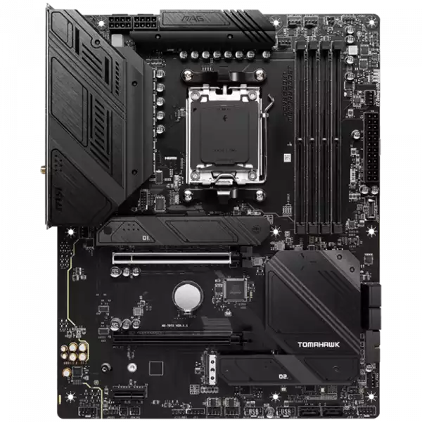 MSI Main Board Desktop MAG B650 TOMAHAWK WIFI (AM5,4x DDR5,HDMI,DP,2x PCI-E x16,1x PCI-E x1,3xM.2,6xSATA 6G,6x USB 2.0,6x USB 3.2 Gen1 Type A,3x USB 3.2 Gen2 Type A,1x USB 3.2 Gen2 Type C,1x USB 3.2 Gen2x2 Type C, 2.5GLAN,Wi-Fi 6E, BT5.2 ATX MSI Main Board Desktop MAG B650 TOMAHAWK WIFI (AM5,4x DDR5,HDMI,DP,2x PCI-E x16,1x PCI-E x1,3xM.2,6xSATA 6G,6x USB 2.0,6x USB 3.2 Gen1 Type A,3x USB 3.2 Gen2 Type A,1x USB 3.2 Gen2 Type C,1x USB 3.2 Gen2x2 Type C, 2.5GLAN,Wi-Fi 6E, BT5.2 ATX