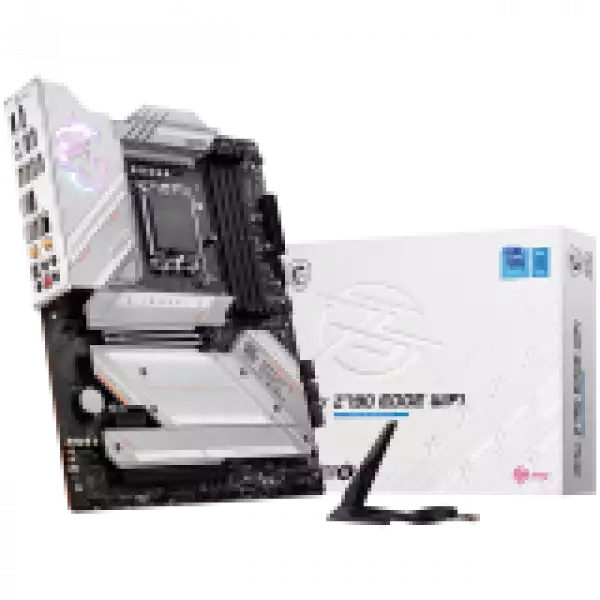 MSI MPG Z790 EDGE WIFI , ATX, LGA 1700, Dual Channel 4xDDR5 7299+(OC)MHz, 2x PCIe x16 slots, 5x M.2 slots, 1x HDMI, 1x DP, 1x USB 3.2 Gen 2x2, 4x USB 3.2 Gen 2, 4x USB 2.0, Type-C, 7.1 HD Audio, 2.5Gbps LAN, WI-FI 6E, BT, 3Y MSI MPG Z790 EDGE WIFI , ATX, LGA 1700, Dual Channel 4xDDR5 7299+(OC)MHz, 2x PCIe x16 slots, 5x M.2 slots, 1x HDMI, 1x DP, 1x USB 3.2 Gen 2x2, 4x USB 3.2 Gen 2, 4x USB 2.0, Type-C, 7.1 HD Audio, 2.5Gbps LAN, WI-FI 6E, BT, 3Y