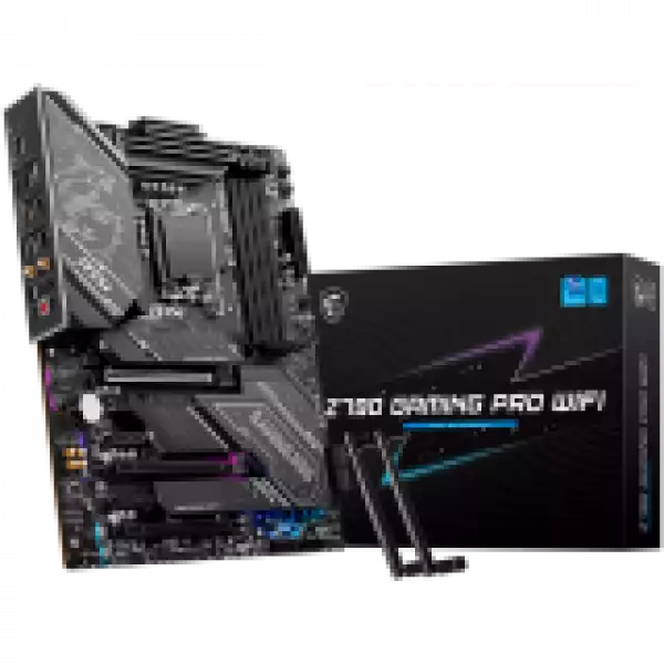 MSI MPG Z790 GAMING PRO WIFI , LGA 1700, INTEL Z790, 4xDDR5, Dual Channel DDR4 up to 7200+(OC)MHz, 3.0 x16 slot, 3x M.2 slots, 1x USB 3.2 Gen 2 (Type-C), 4x USB 3.2 Gen 1, 1x HDMI, 4xEX Debug LED, 2.5G LAN,7.1 Audio, ATX, 3y warranty