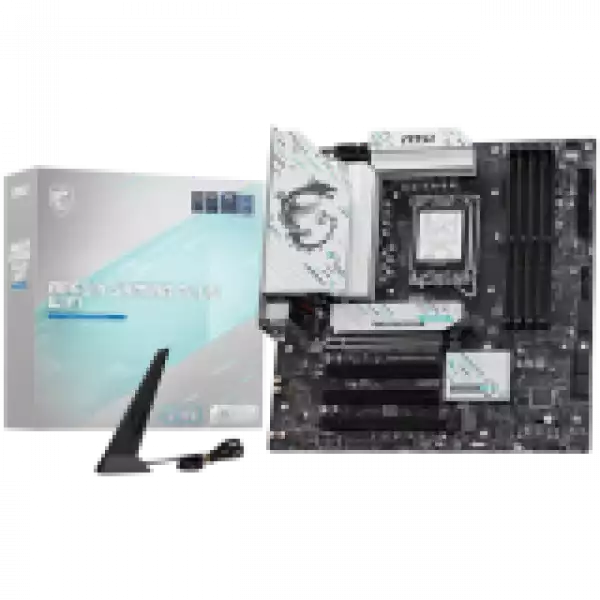 MSI PRO B860M GAMING PLUS WIFI, mATX, LGA 1851, 4x DDR5 Dual Channel DDR5 up to 8600(OC)MHz, 4x PCIe x16 slot, 3x M.2 slot, 2x USB 2.0, 2x USB 5Gbps, 1x USB 10Gbps, 1x USB 5Gbps Type-C, HDMI, DP, 7.1 HD Audio, 5G LAN, WiFi, BT, 3Y MSI PRO B860M GAMING PLUS WIFI, mATX, LGA 1851, 4x DDR5 Dual Channel DDR5 up to 8600(OC)MHz, 4x PCIe x16 slot, 3x M.2 slot, 2x USB 2.0, 2x USB 5Gbps, 1x USB 10Gbps, 1x USB 5Gbps Type-C, HDMI, DP, 7.1 HD Audio, 5G LAN, WiFi, BT, 3Y