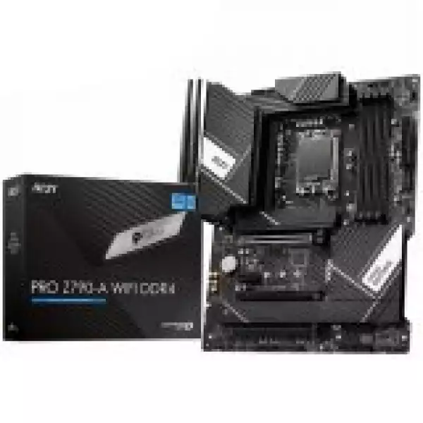 MSI PRO Z790-A WIFI DDR4, Socket 1700, Dual Channel DDR4 5333+MHz, 3x PCIe x16 slot, 4x M.2 slot, 1x HDMI, 2x USB 3.2 Gen 1, 4x USB 2.0, 1x USB 3.2 Gen 2, 7.1 HD Audio, 2.5Gbps LAN, 3Y