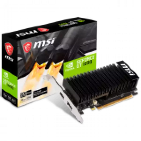 MSI Video Card NVidia GeForce GT 1030 LP OC GDDR4 2GB/64bit, PCI-E 3.0 x16, DisplayPort, HDMI, DX 12, Retail
