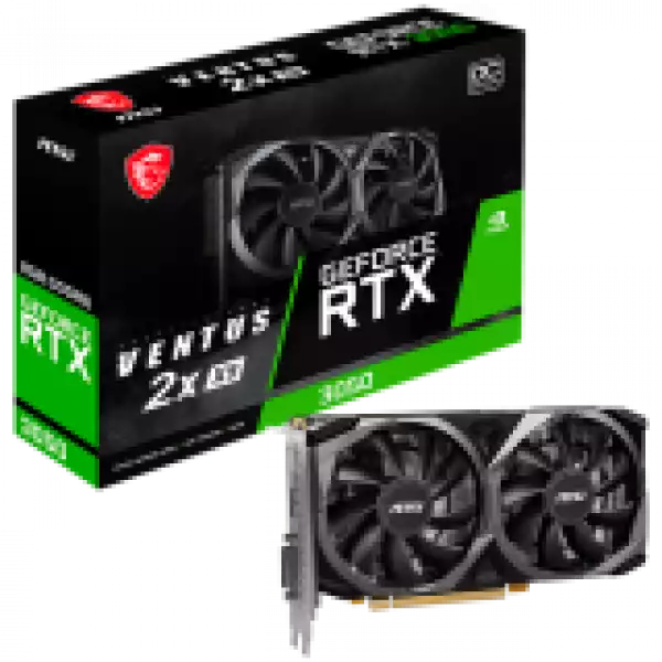 MSI Video Card Nvidia GeForce RTX 3050 VENTUS 2X XS 8G OC, 8GB GDDR6, 128bit, Boost: 1807 MHz, 2560 CUDA Cores, PCIe 4.0, 1x DP 1.4a, 1xHDMI 2.1a, 1xDL-DVI-D, RAY TRACING, Dual Fan, 500W, 3Y