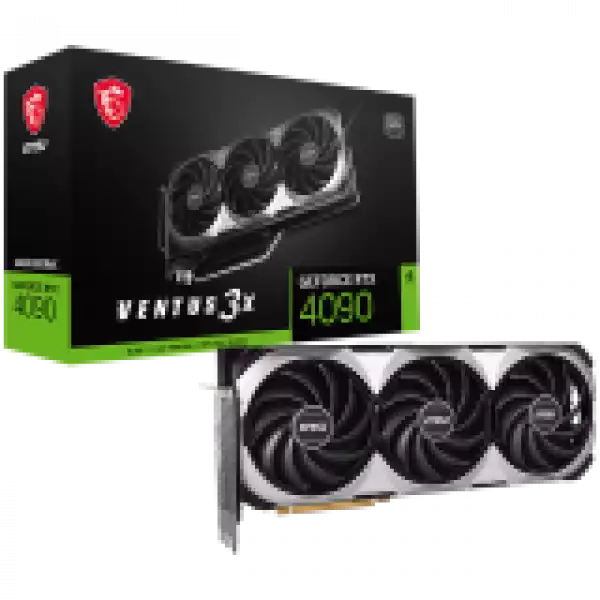 MSI Video Card Nvidia GeForce RTX 4090 VENTUS 3X E 24G OC, 24GB GDDR6X, 384-bit, 21 Gbps Effective Memory Clock, 2550 MHz Boost, 16384 CUDA Cores, 2 x DP v1.4a, 2 x HDMI 2.1a, 1 x 16-pin RAY TRACING, Triple Fan, 850W Recommended PSU, 3Y MSI Video Card Nvidia GeForce RTX 4090 VENTUS 3X E 24G OC, 24GB GDDR6X, 384-bit, 21 Gbps Effective Memory Clock, 2550 MHz Boost, 16384 CUDA Cores, 2 x DP v1.4a, 2 x HDMI 2.1a, 1 x 16-pin RAY TRACING, Triple Fan, 850W Recommended PSU, 3Y