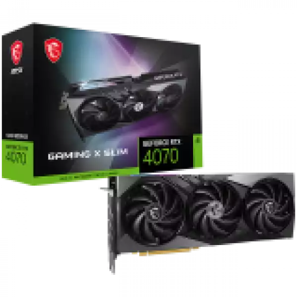 MSI Video Card Nvidia RTX 4070 SUPER 12G GAMING X SLIM, 12GB GDDR6X, 192bit, 21Gbps Memory speed, Boost: 2640 MHz, 7168 CUDA Cores, 3x DP 1.4a, HDMI 2.1a, RAY TRACING, Triple Fan, 1x 16pin, 650W Recommended PSU, 3Y MSI Video Card Nvidia RTX 4070 SUPER 12G GAMING X SLIM, 12GB GDDR6X, 192bit, 21Gbps Memory speed, Boost: 2640 MHz, 7168 CUDA Cores, 3x DP 1.4a, HDMI 2.1a, RAY TRACING, Triple Fan, 1x 16pin, 650W Recommended PSU, 3Y