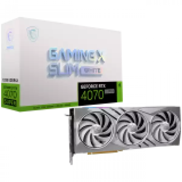 MSI Video Card Nvidia RTX 4070 SUPER 12G GAMING X SLIMWHITE, 12GB GDDR6X, 192bit, 21Gbps Memory speed, Boost: 2640 MHz, 7168 CUDA Cores, 3x DP 1.4a, HDMI 2.1a, RAY TRACING, Triple Fan, 1x 16pin, 650W Recommended PSU, 3Y MSI Video Card Nvidia RTX 4070 SUPER 12G GAMING X SLIMWHITE, 12GB GDDR6X, 192bit, 21Gbps Memory speed, Boost: 2640 MHz, 7168 CUDA Cores, 3x DP 1.4a, HDMI 2.1a, RAY TRACING, Triple Fan, 1x 16pin, 650W Recommended PSU, 3Y