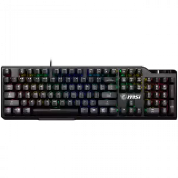 MSI VIGOR GK41 LR US Gaming Keyboard, Black, 6 fixed color LEDs in 10 different lighting zones, 6+N Key Rollover & Anti-ghosting, Hotkeys for Rapid Control, 3 Adjustable Keyboard Angles