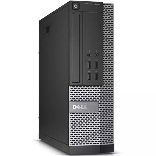 Настолен Компютър Dell OptiPlex 7020 SFF, Intel Core i3-14100 (4C, 8T, 12MB cache, up to 4.7GHz Turbo), 8GB (1x8GB) DDR5, 512GB  M.2 SSD, Integrated Graphics, No DVD+/-RW, WiFi+BT, BG KBD, Mouse, Ubuntu, 3Y ProSupport