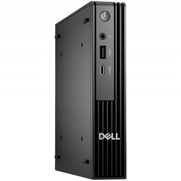 Настолен Компютър Dell Pro Micro (QCM1250), Intel Core Ultra 5 235T (14C, 13 TOPS NPU, up to 5.0GHz), 8GB (1x8GB) DDR5, 512GB M.2 SSD, Integrated Graphics, WiFi+BT, BG KBD, Mouse, Ubuntu, 3Y ProSupport