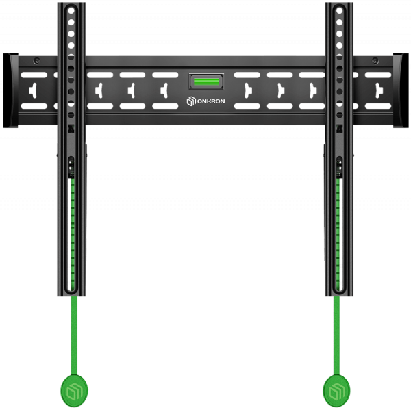 ONKRON Fixed TV Wall Mount for 43 to 85-inch Flat Panel TVs Digital Panels 68,2 kg, Black