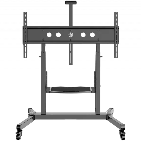 ONKRON Mobile TV Stand Rolling TV Cart for 50 to 100-Inch Screens up to 120 kg, black