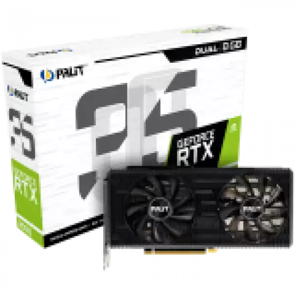 Palit GeForce RTX 3050 Dual 8GB GDDR6, 128bit, 3x DP 1.4a, 1x HDMI 2.1, 8 pin Power connector, recomended PSU 550W, NE63050019P1-190AD