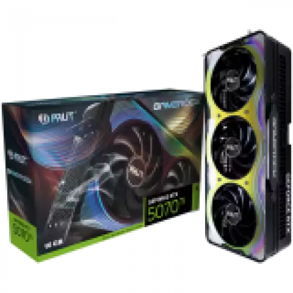PALIT GeForce RTX 5070 Ti GameRock 16GB GDDR7 256 bit, 1x HDMI 2.1b, 3x DP 2.1b, 3 Fan, 2x 8-pin pwr connector, 750W, 331.9 x 150 x 70.4 mm, NE7507T019T2-GB2030G