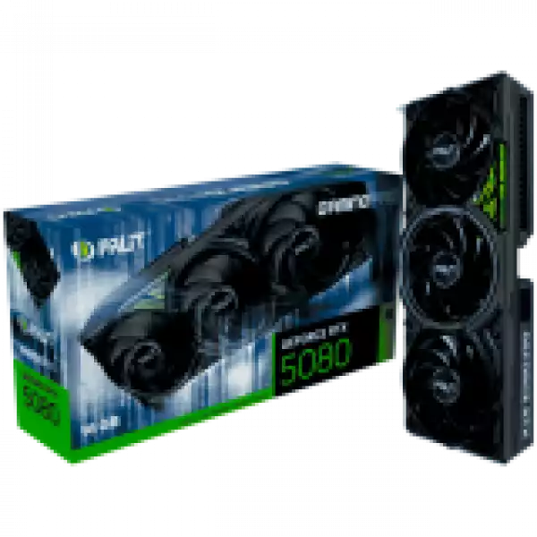 PALIT GeForce RTX 5080 GamingPro 16GB GDDR7, 256 bit, 1x HDMI 2.1b, 3x DP 2.1b, 3 Fan, 1x 16-pin pwr connector, 850W, 331.9 x 127.1 x 60 mm, NE75080019T2-GB2031A