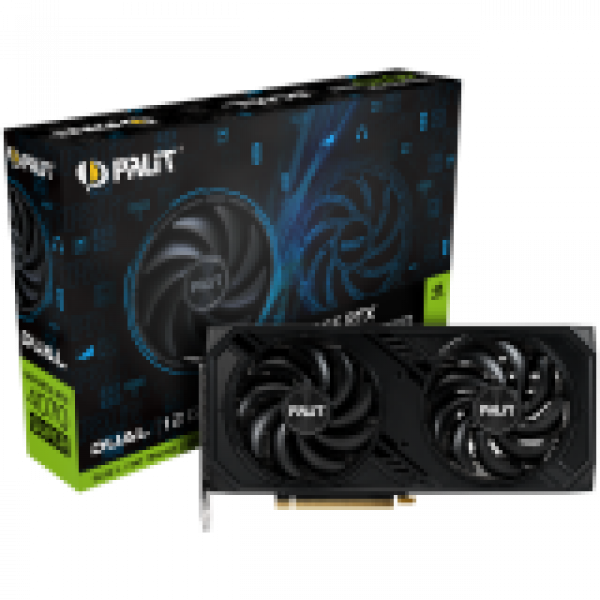 Palit RTX 4070 Super Dual 12GB GDDR6X, 192 bit, 1x HDMI 2.1a, 3x DP 1.4a, 2 Fan, 1x 16-pin Power connector, recommended PSU 750W, NED407S019K9-1043D