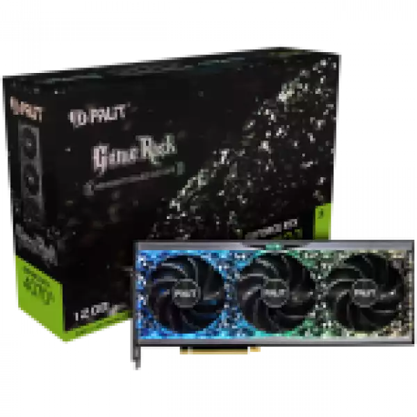 Palit RTX 4070Ti GameRock, 12GB, 192bit GDDR6X, 2310 MHz/ 2610 MHz, PCI-E 4.0, 1x HDMI 2.1, 3x DP1.4a, 1x 16pin power connector, recommended pwr 750W,  NED407T019K9-1045G