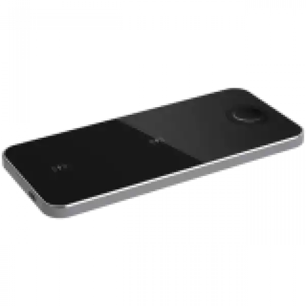 Prestigio ReVolt A5, 3-in-1 wireless charging station for iPhone, Apple Watch, AirPods, wilreless output for phone 7.5W/10W, wireless output for AirPods 5W, wireless output for Apple Watch 2.5W, material: aluminum+tempered glass, black+space grey color.