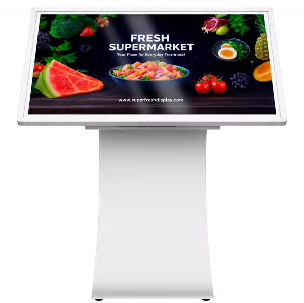 Prestigio Solutions IDS Indoor Totem Tilted 43 inches, 4K (3840x2160), Android 11: RK3399B/4GB/64GB, IR10TP, Power Plug EU.