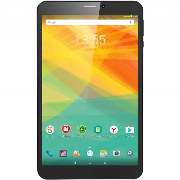Prestigio Wize 3418 4G, 8''(800*1280)IPS display, Single SIM, Android 6.0, up to 1.1GHz 64-bit quad core, 1GB DDR, 8GB Flash, 0.3MP Front + 2.0MP rear camera, 4200mAh battery, color/Black