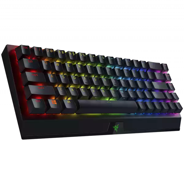 Razer BlackWidow V3 Mini HyperSpeed - Wireless Mechanical Gaming Keyboard (Green Switch) Phantom Edition - 65%, 80 million keystroke lifespan, 1000 Hz Ultrapolling, Aluminum construction