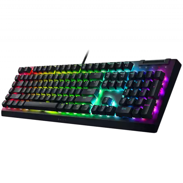 Razer BlackWidow V4 X Mechanical Gaming Keyboard, US Layout, Green Switch, Razer Chroma™ RGB, 6 Macro Keys, Lubricated Stabilizers, Media Roller