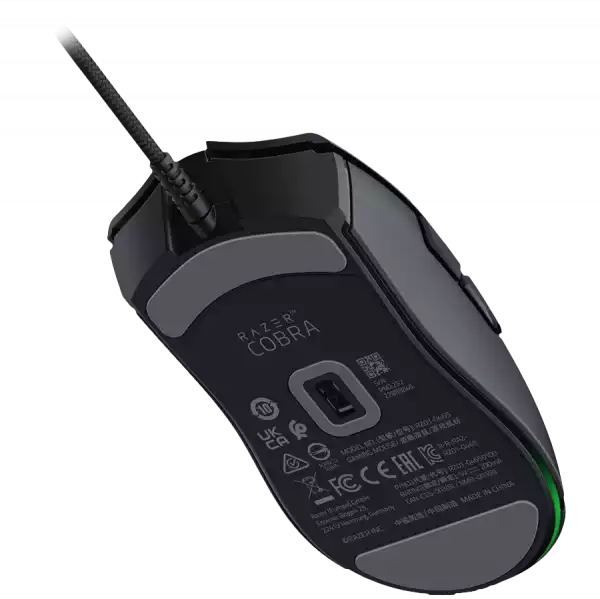 Razer Cobra Gaming Mouse, Optical Mouse Switches Gen-3, 90 million Clicks, 58g Lightweight Design, Razer Chroma™ Lighting with Gradient Underglow, 8500 DPI Optical Sensor, Razer™ Speedflex Cable, 100% PTFE Feet