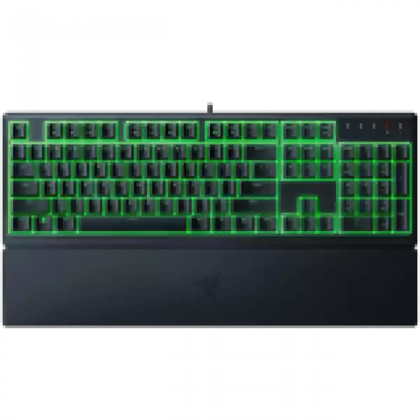 Razer Ornata V3 X US, Silent Membrane Switches, RGB Lighting, 1000 Hz Ultrapolling, UV coated ABS Keycaps, Soft-touch wrist rest