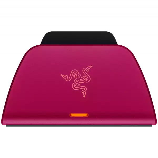Razer Quick Charging Stand for PS5 - Cosmic Red, Quick Charge, Curved Cradle Design, Matches Your PS5 DualSense Wireless Controller, Powered by USB (Controller not included)