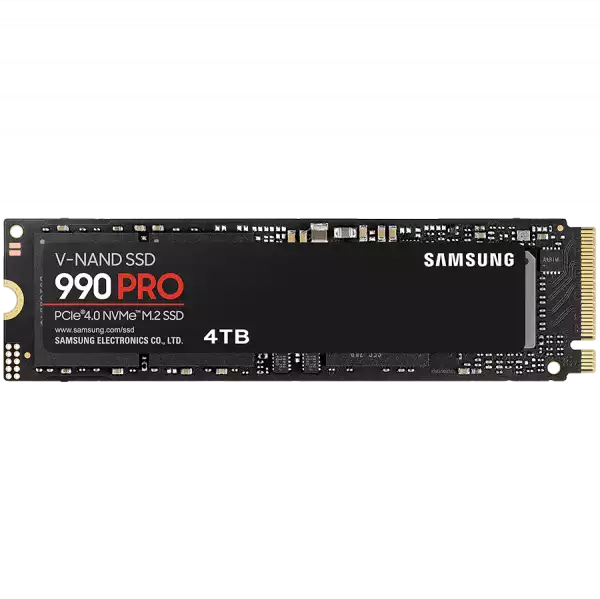 Samsung SSD 990 PRO 4TB PCIe 4.0 NVMe 2.0 M.2 V-NAND 3-bit MLC, 256-bit Encryption, Read 7450 MB/s Write 6900 MB/s