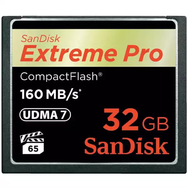 SANDISK Extreme PRO CF 160MB/s 32 GB VPG 65, UDMA 7