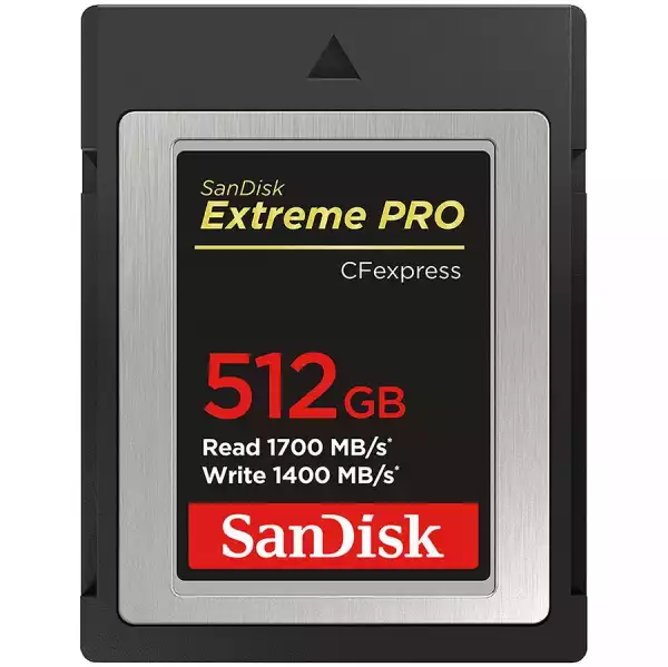 SANDISK Extreme PRO CFexpress Card Type B, 512GB, 1700MB/s Read, 1200MB/s Write