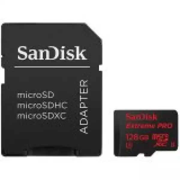 SANDISK Extreme Pro microSDXC 128GB + SD Adapter + Rescue Pro Deluxe 170MB/s A2 C10 V30 UHS-I U3