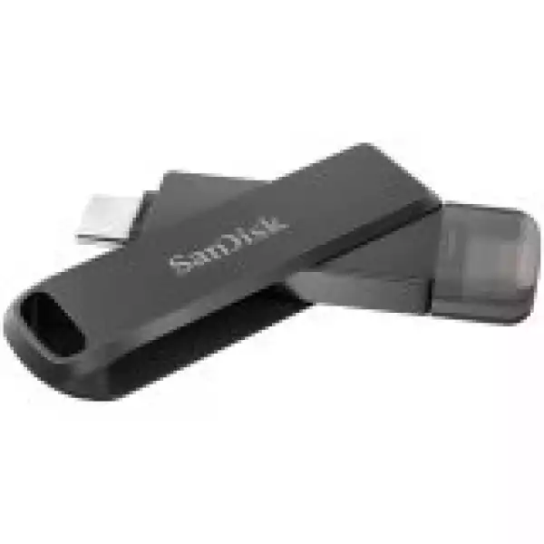 SANDISK iXpand Flash Drive Luxe 64GB - USB-C + Lightning - for iPhone, iPad, Mac, USB Type-C devices including Android