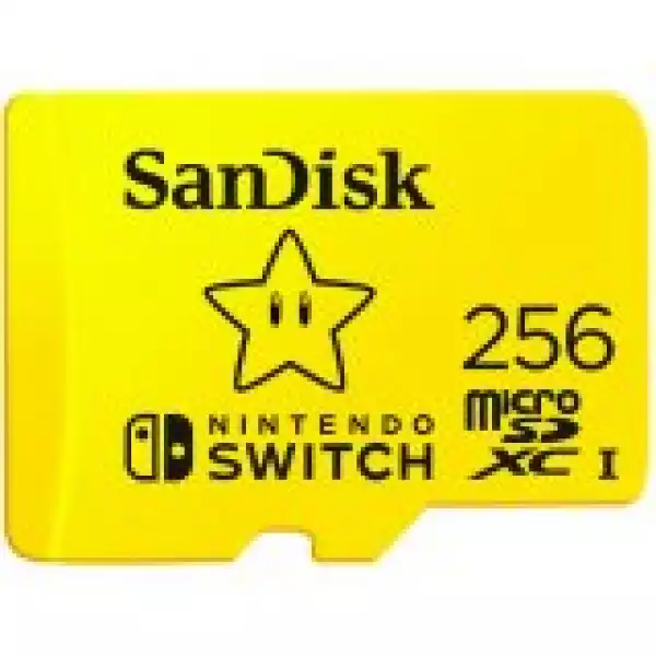 SANDISK microSDXC card for Nintendo Switch 256GB, up to 100MB/s Read, 60MB/s Write, U3, C10, A1, UHS-1