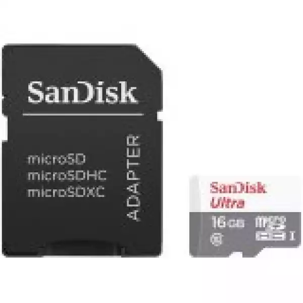 SANDISK Ultra Android microSDHC + SD Adapter 16GB 80MB/s Class 10