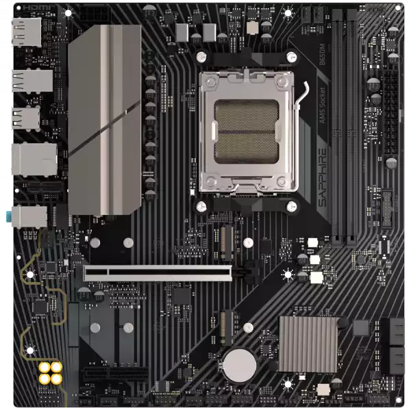 SAPPHIRE AMD B650M-E  AM5 Ryzen R9/R7/R5, 2x DDR5 7600MHz, PCIe 4.0 x16, 1x M.2 Gen5, 1x M.2 Gen4, LAN 2.5 Gbps, Micro-ATX