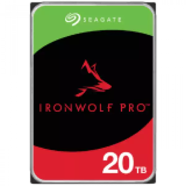 SEAGATE Ironwolf PRO Enterprise NAS HDD 20TB 7200rpm 6Gb/s SATA 256MB cache 8.9cm 3.5inch 24x7 for NAS RAID Rackmount systems BLK