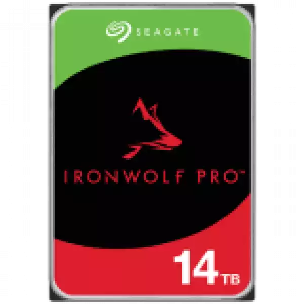 SEAGATE Ironwolf PRO Enterprise NAS HDD 14TB 7200rpm 6Gb/s SATA 256MB cache 8.9cm 3.5inch 24x7 for NAS RAID Rackmount Systeme BLK