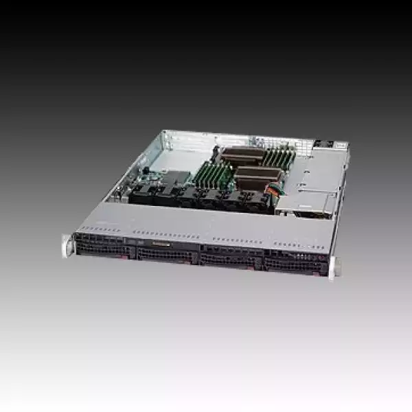 Шаси SUPERMICRO SuperChassis 815TQ-600WB, 1U Rack-Mountable,  Extended ATX, 3 slots, Индикатор - светодиод, PSU optional 600W, Черен