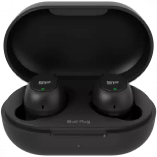 Silicon Power Blast Plug BP80 Earbuds Audio Wireless Headset, Bluetooth 5.0 True Wilreless earbuds, 4.5rs work, 70hrs standby, Bluetooth 5.0, IPX4, magnetic lid charging case, Black