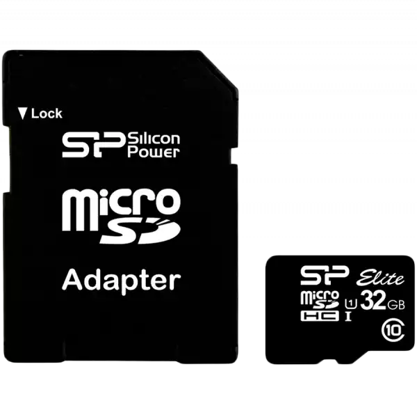 Silicon Power Elite /class 10 32GB mSD Card UHS-1 (U1) R/W: up to 85/10 MB/s, ECC function, Shock/water/x-ray-proof, w/ adapter