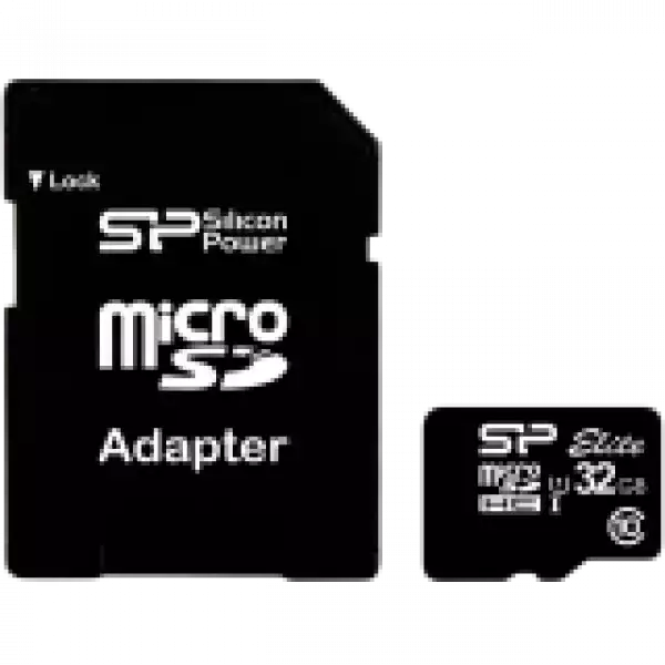 Silicon Power Elite /class 10 32GB mSD Card UHS-1 (U1) R/W: up to 85/10 MB/s, ECC function, Shock/water/x-ray-proof, w/ adapter