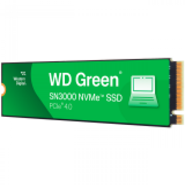 SSD POWERED BY SANDISK WD Green SN3000 1TB M.2 2280 S3-M PCIe Gen4 x4 NVMe, Read/Write: 5000/4200 MBps, TBW: 150